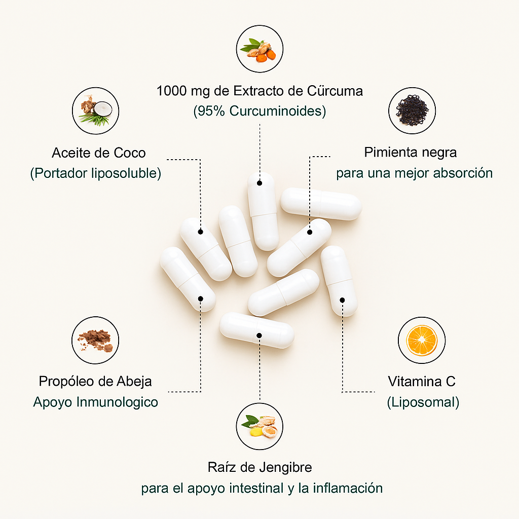 Calma Plus – Cúrcuma 95% – Bienestar desde Adentro