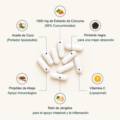 Calma Plus – Cúrcuma 95% – Bienestar desde Adentro