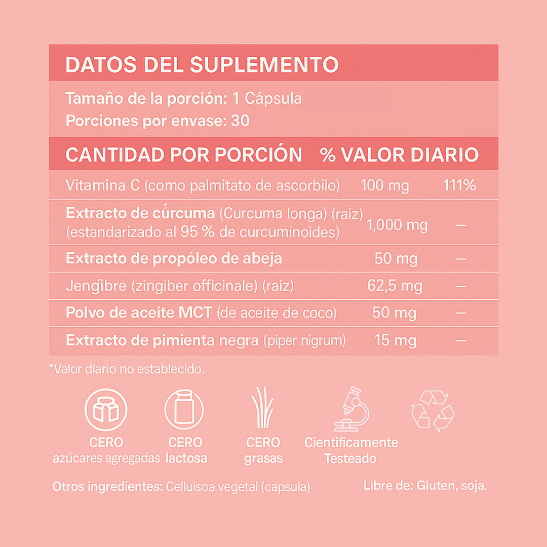 Calma Plus – Cúrcuma 95% – Bienestar desde Adentro