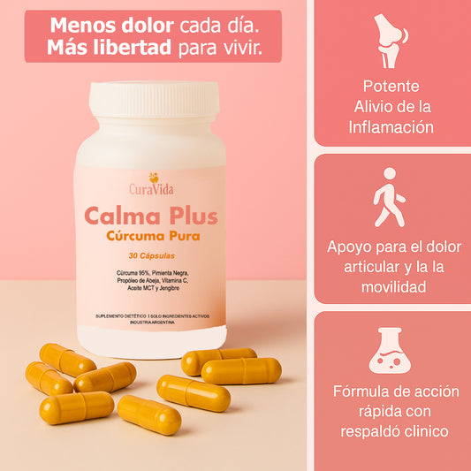 Calma Plus – Cúrcuma 95% – Bienestar desde Adentro